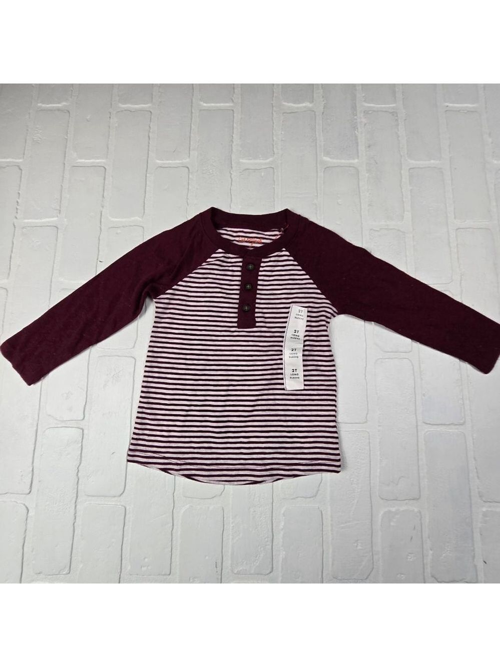 Cat & Jack Striped Hanley Style Shirt 2T
